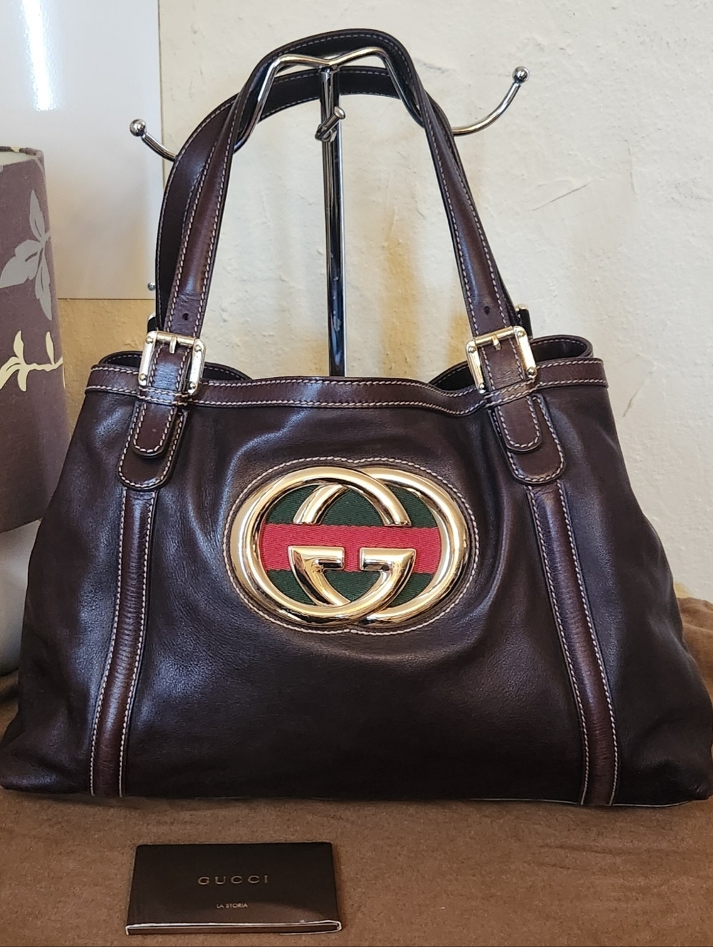 Gucci Britt Brown Leather Handbag